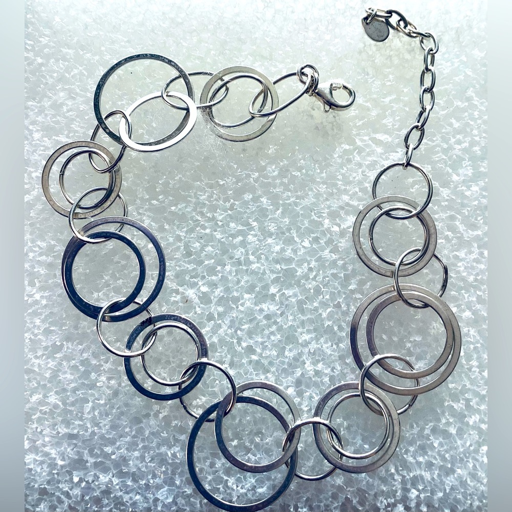 Vintage Sterling Silver Circles Bracelet